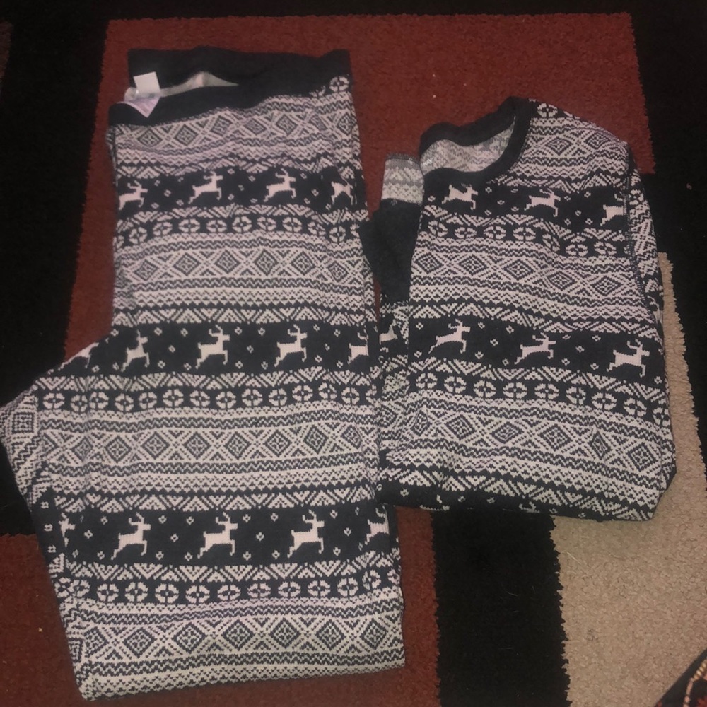 Old Navy thermal pj set